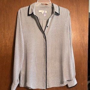 Loft Women's Blouse size medium black/white